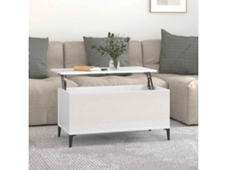Vidaxl Mesa Centro 90x44,5x45 Cm Derivados De Madeira Branco Brilhante