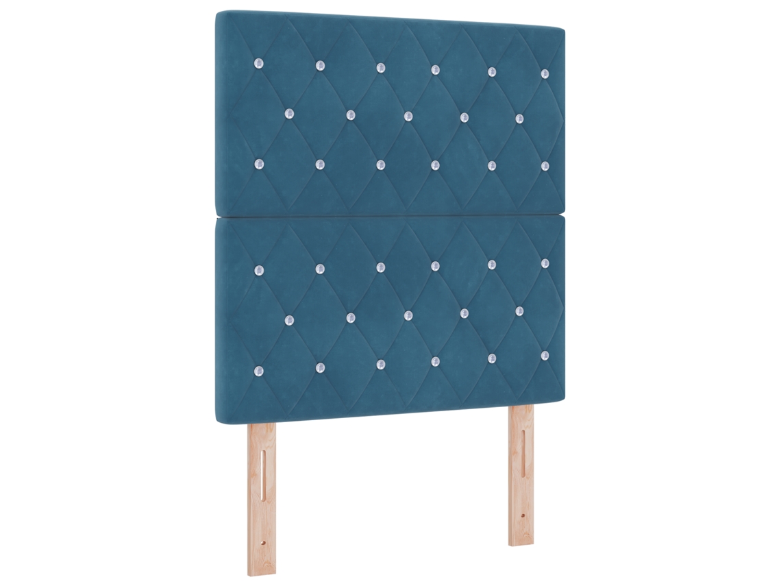 Cabeceira Led  Azul Escuro, Vidaxl, Veludo (80 Cm)