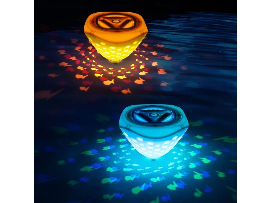 Luzes Led Flutuantes para Piscina, Banheira e Lago, Alimentadas por Energia Solar, Luzes Decorativas para Festas, Conjunto de 2 STELASPLEN