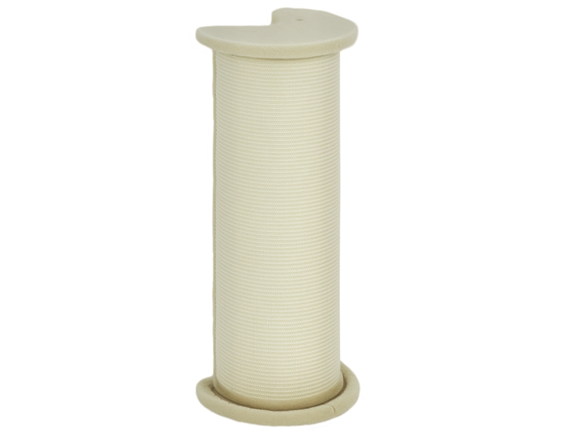 Tábua de Arranhar para Gatos, de Canto, Economia de Espaço, 35 Cm X 35 Cm X 85 Cm, Branco Creme Ge