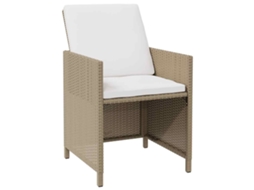 Maison Exclusive - Cadeiras De Jardim Com Bancos 2 Pcs Vime Pe Bege