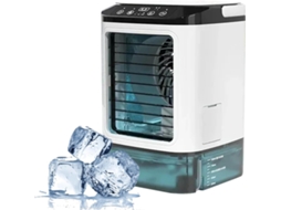 Ar condicionado portátil com ventilador de névoa dupla e ajuste de 3 níveis, silencioso e portátil para uso doméstico. Brilvibera