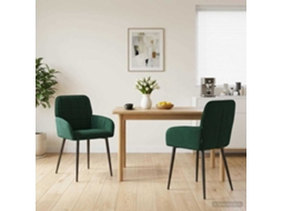 Vidaxl Cadeiras De Jantar 2 Unid. Veludo Verde-escuro 57 X 50 X 85 Cm