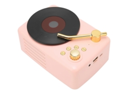 Alto Falante Bluetooth Estéreo Com Carregamento Usb, Design Retrô, Toca Discos, Mini Alto Falante Sem Fio Portátil Para Casa Yunzii