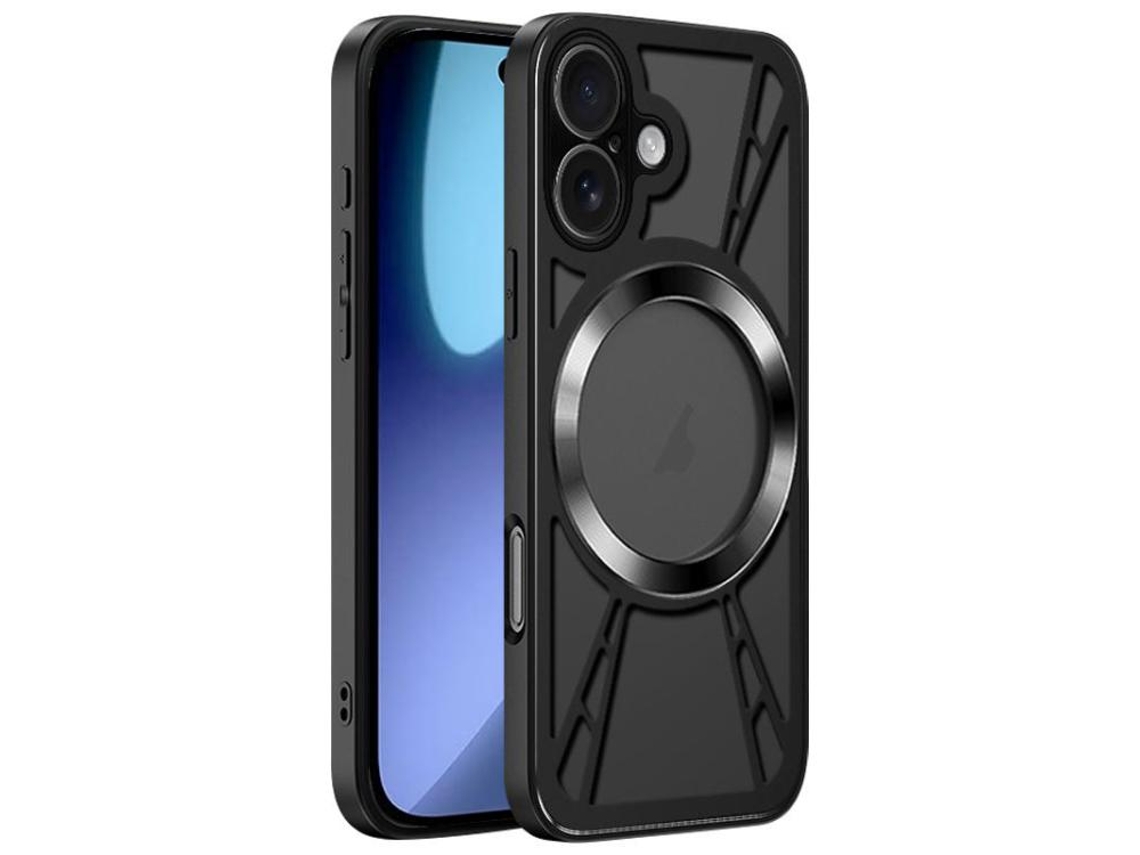 Capa Para Iphone 17 - Silicone Com Ventilação E Orifícios - Metal Para Magsafe