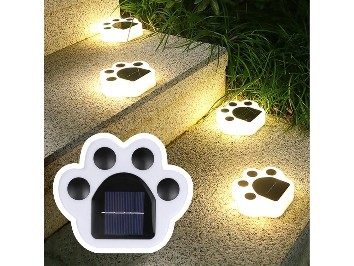 Kit com 4 Luminárias Solares AQUAFORGE de Solo para Jardim com Iluminação Led