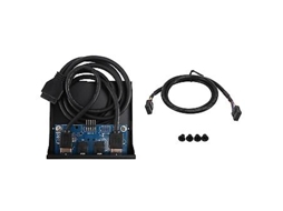 Hub Usb 3.0 A De 3,5 Com 2 Entradas Áudio Hd Para Painel Frontal De Disquete De 20 Pinos Brilvibera