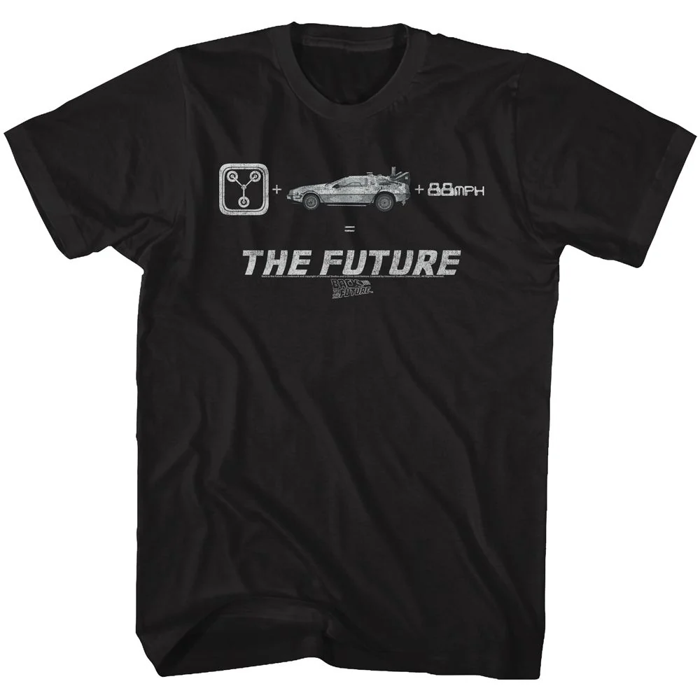 Rockinstone Back To The Future Movie The Future Black Adult T-shirt Size:m