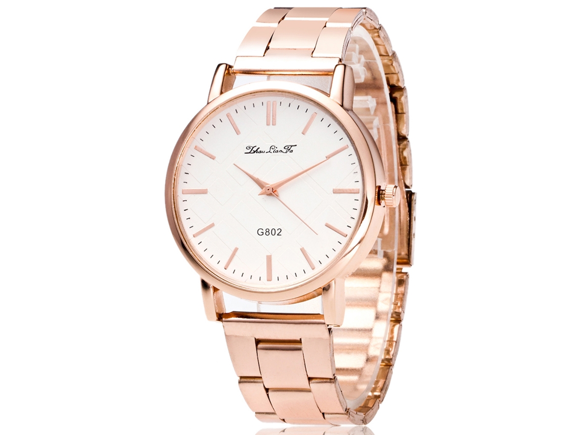 Relógio de Pulso Analógico de Quartzo Luxuoso com Pulseira de Aço Presente Ideial
