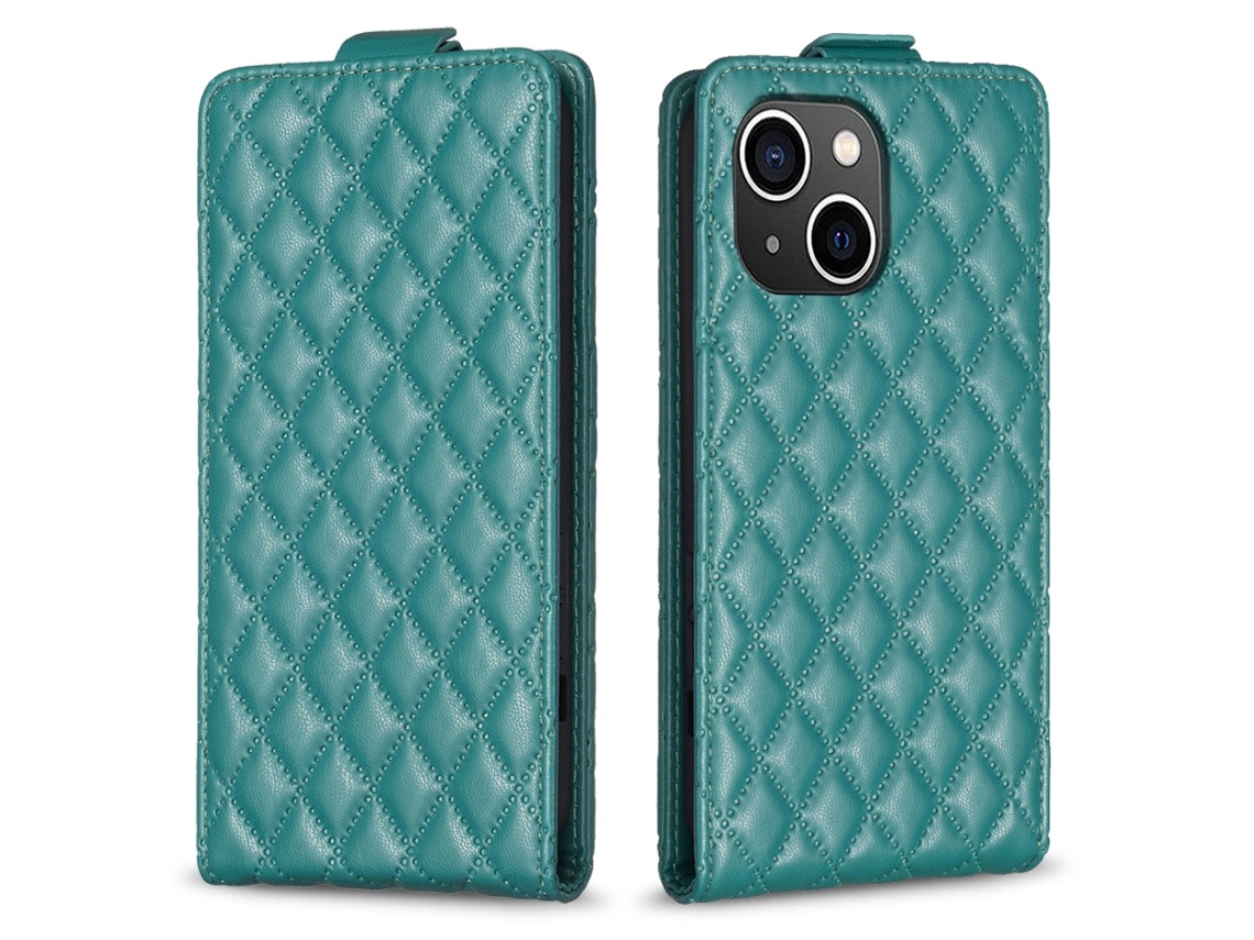 Capa Para Iphone 15 Plus Pele Sintética Anti-choque Verde