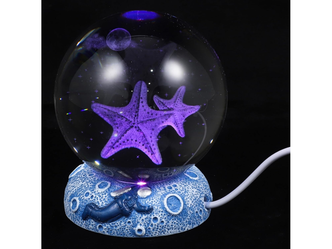 Luminária Noturna De Cristal, Luminária Noturna Decorativa De Led Com Iluminação Para Quarto, Escritório E Mesa De Cabeceira