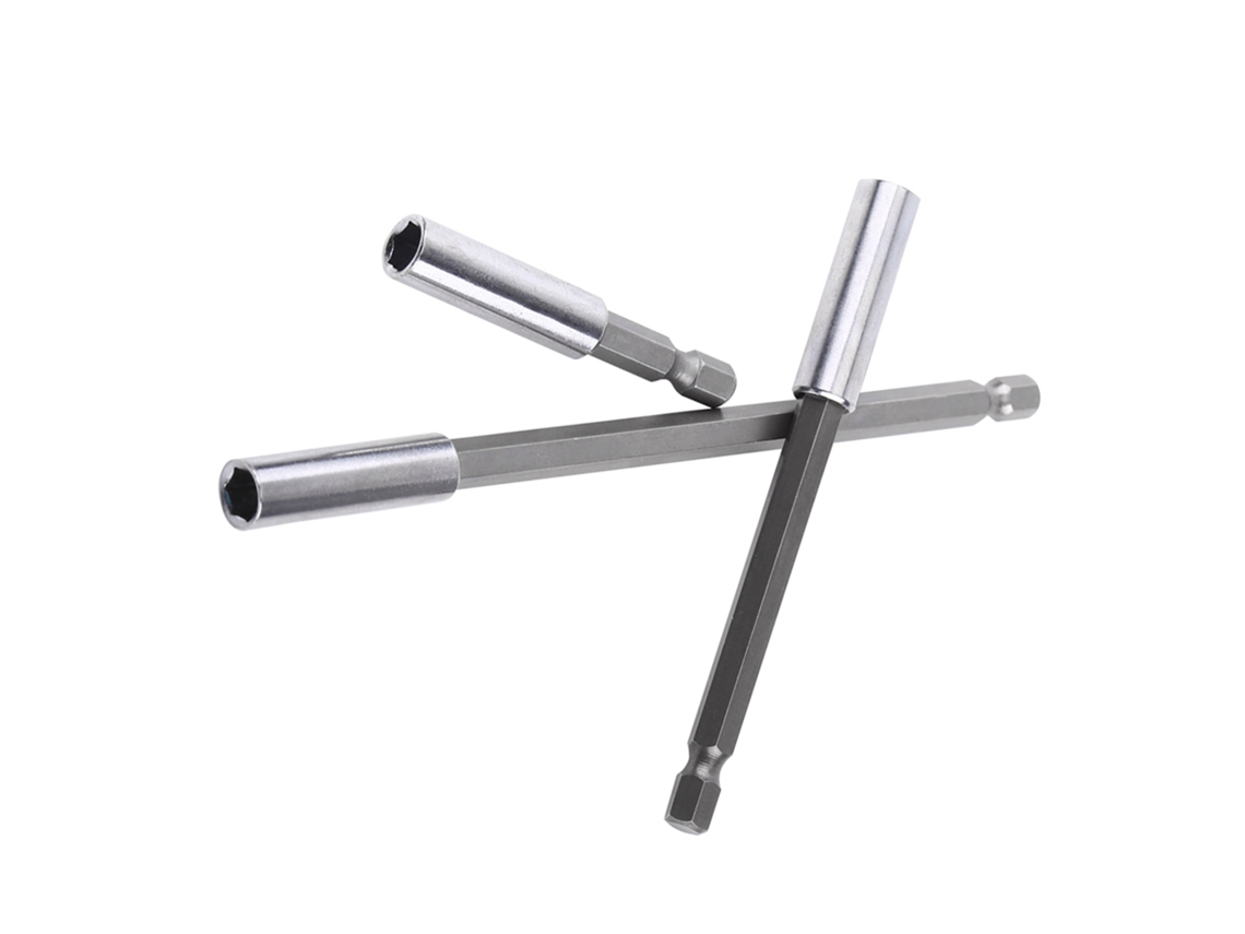 Laxiscreed Extensão Para Carril De Chaves Elétricas Com Ponta Magnética E Bits 1/4”