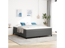 Cama Cinza Claro 180x200 Cm Tecido Corduroy