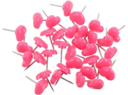 Beavorty 100-tachinhas Com Desenho Coração Rosa Para Quadros Cortiça, Porta Retrato Para Mesa E Sala, Para