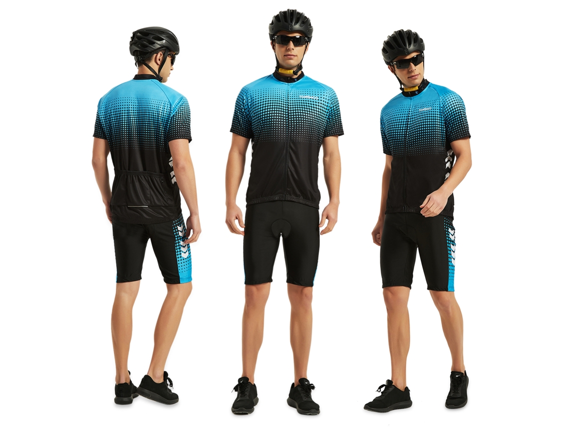 Conjunto de roupas de ciclismo Mali para homem, verão, com camisa e calções, espuma 4D