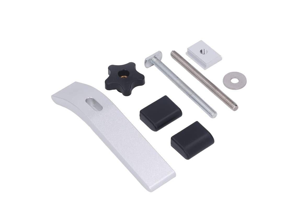 conjuntos de grampos de alumínio para trilho em T, acessórios para ferramentas CNC para marcenaria, 15,8 cm de comprimento x 1,3 cm de espessura