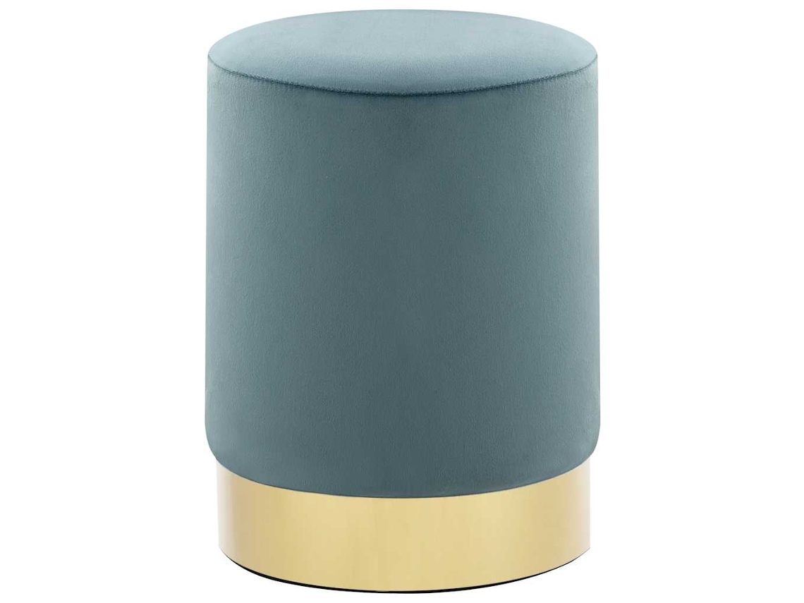 Vidaxl Banco 28 X 36 Cm Veludo Azul-claro E Dourado