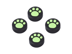 Aetheria 4 Pcs Capa Silicone Joystick Thumb Grips Rocker para Ps3 Ps4 Switch Pro Verde