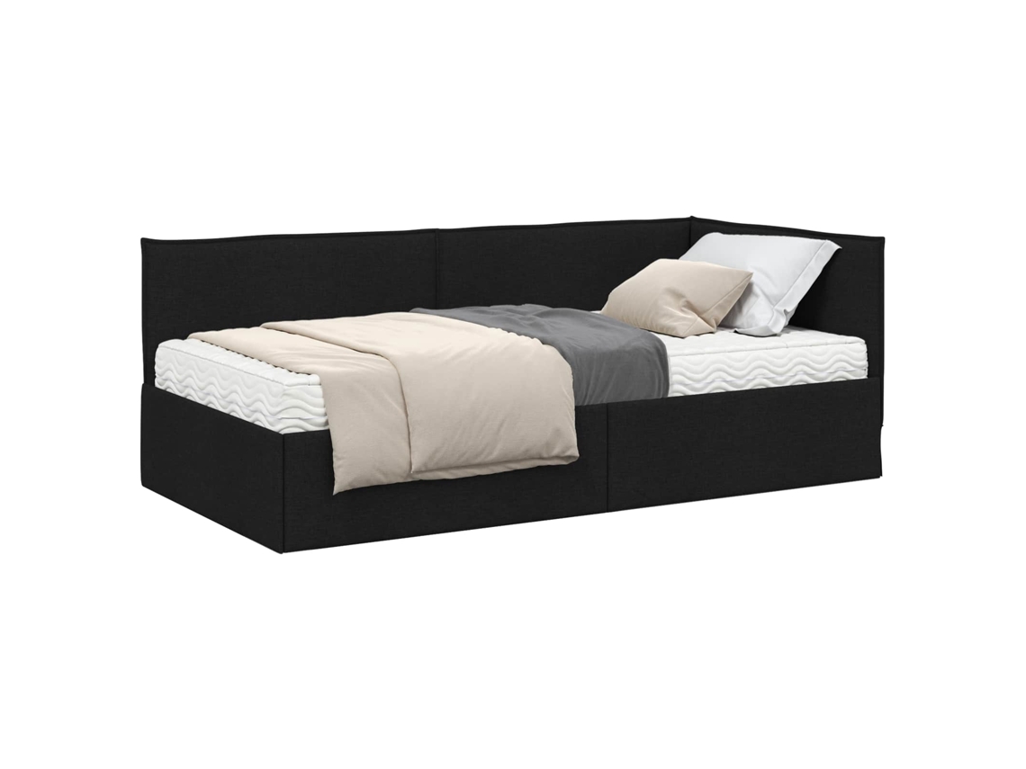 Estrutura de Cama de Canto com Colchão 2 Pcs Veludo Verde MAISON EXCLUSIVE
