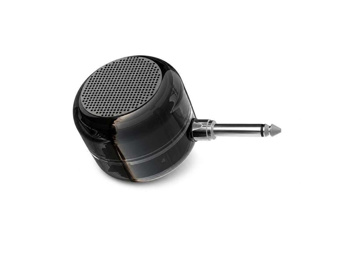Mini coluna Bluetooth 5.0 5 W M400 Preta com entrada de áudio de 3,5 mm e 6,35 mm para telefone e computador