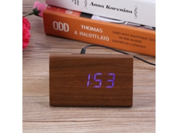Mini Display Digital Eletrônico De Madeira Triangular Led Usb Slowmoose