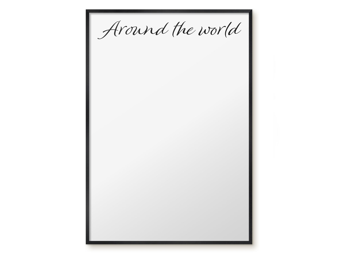 Magnetic Board Around The World For The Living Room Espelharte (70x100 Cm)