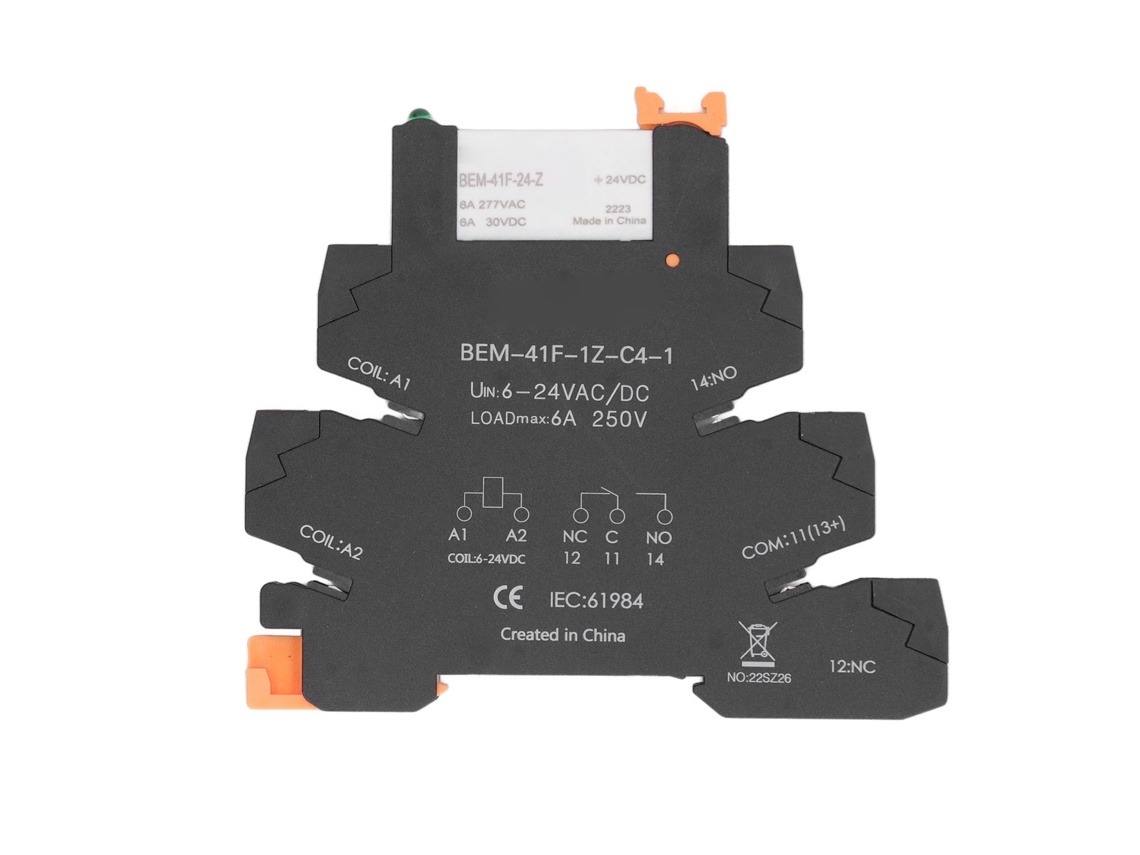 Módulo De Relé De Estado Sólido Ultra Fino Din Rail 6a 6-24v Controle Dc Ac Spdt