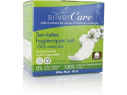 Pensos Higiénicos SILVER CAREUltra-Finos Noite Em Algodão(10 Unidades)
