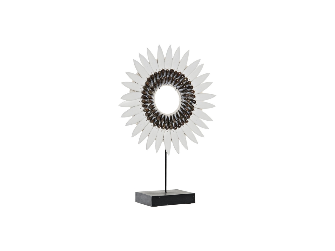 Decoração em Forma de Concha de Ferro Bege, 40x12x56cm ALEXANDRA HOUSE LIVING