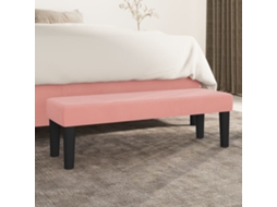 Vidaxl Banco 100x30x30 Cm Veludo Rosa