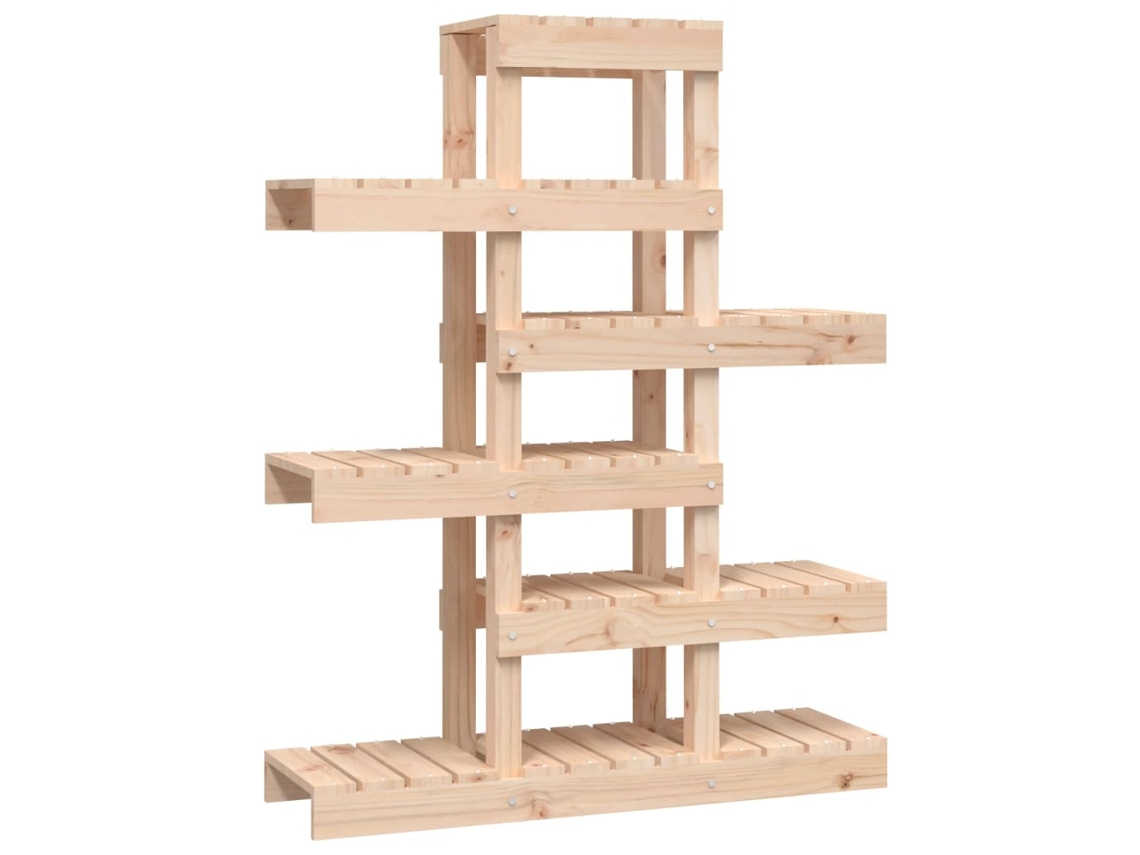 Plant Stand, Plant Stands Vidaxl Marrom Madeira De Pinho (85 X 25 X 109.5 Cm)