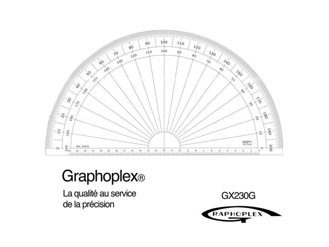 Graphoplex, Repórter 1/2 Círculo Graus Ø 30 Cm