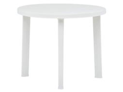 Vidaxl Mesa De Jardim 89 Cm Plástico Branco