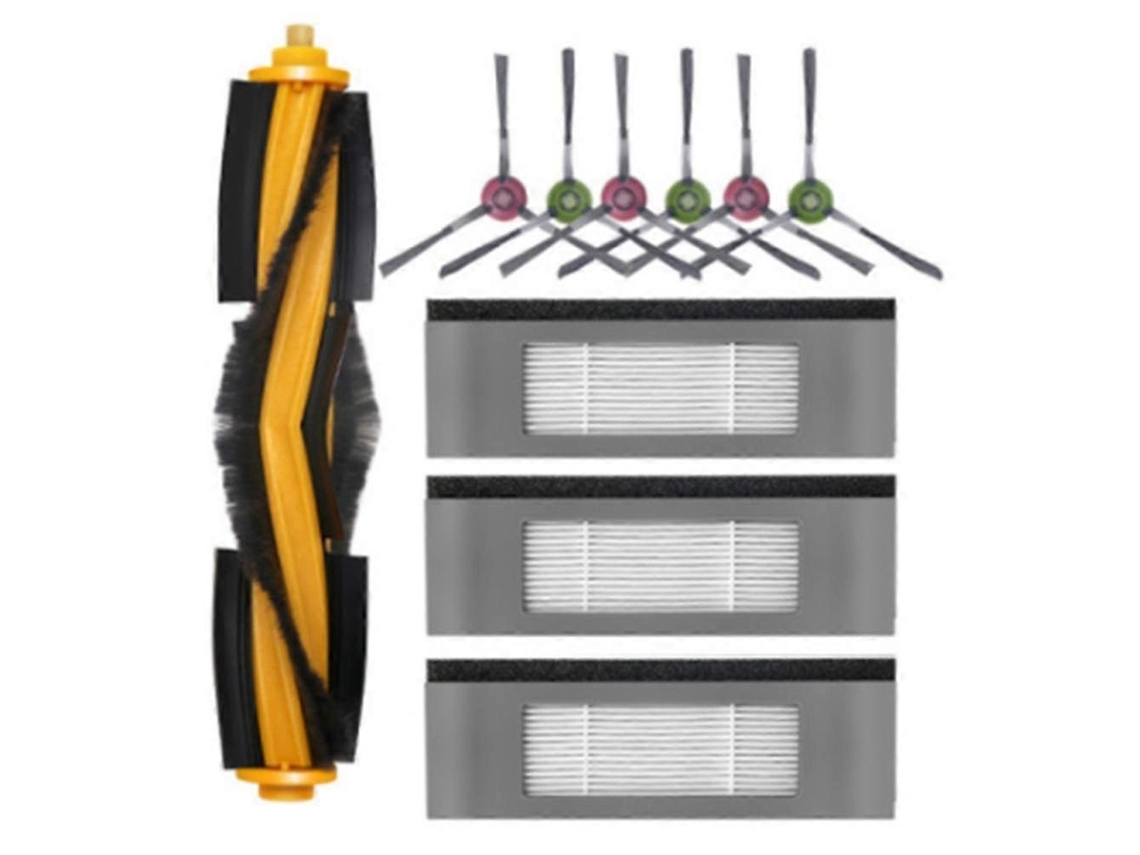 Conjunto de 10 peças para aspirador robô Deebot Ozmo T8 T9 N8pro: saco de pó, filtro, pano de limpeza descartável e acessórios.