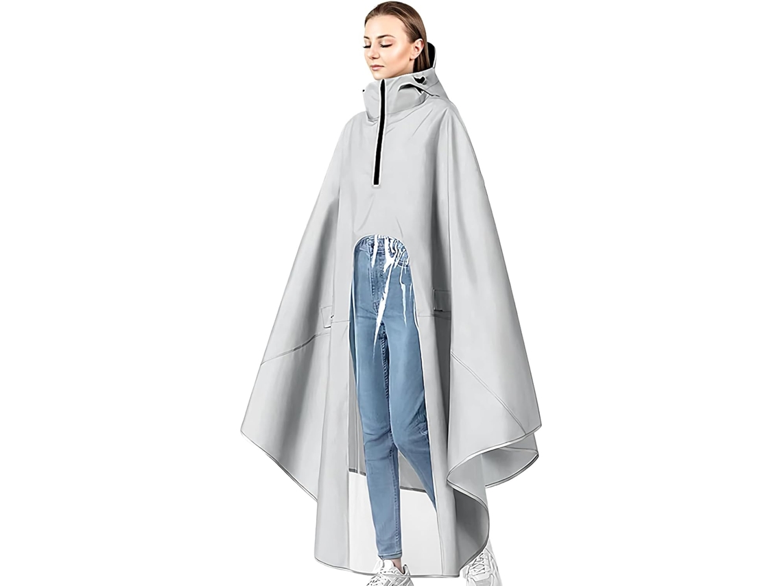 Poncho De Chuva Adulto, Proteção Contra Chuva Para Adultos, Poncho Impermeável Com Capuz E Cordão Aj Vayotoy