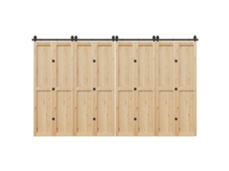 Vidaxl Kit De Ferragens Para Porta Deslizante 366 Cm Aço Preto