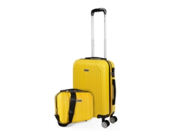 Mala Abs Pequena ITACA Sevron Amarelo 38X55X20 Cm 38L