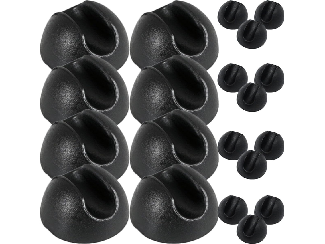 Conjunto De 20 Protetores Pés Cadeira Em Pvc Preto, Para Móveis, Com