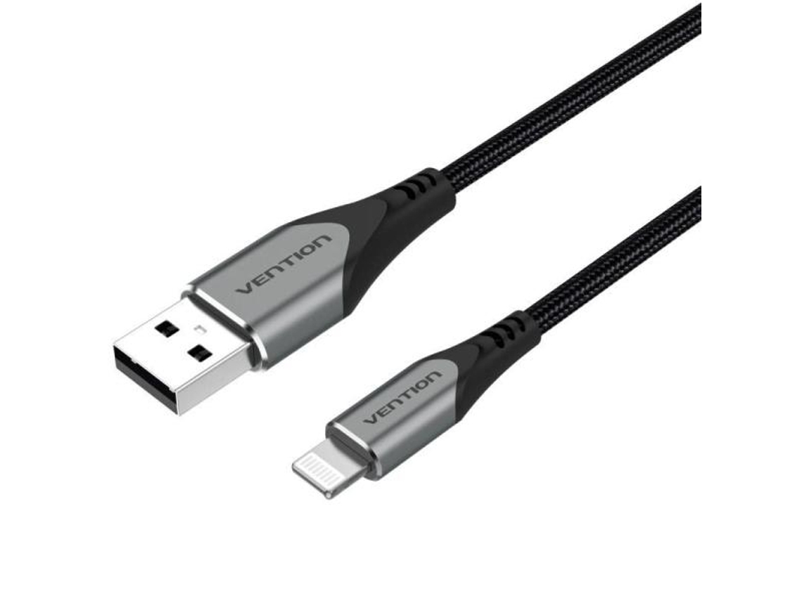 Cable Ub 2.0 Lightning Vention Labhg Ub Macho Lightning Macho 1.5m Gri
