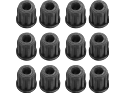 Conjunto De 16 Tampas Redondas De Plástico Preto Para Rodízios.