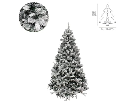 Arbol de navidad nevado 180 cm. 758 ramas. hojas de pvc con nieve artifical