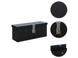 Vidaxl Caixa De Alumínio 485x140x200 Mm Preto