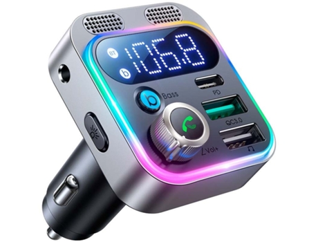 JOYROOM Jr-Cl16 Transmissão de Áudio Bluetooth para Carro com Carregador 48W