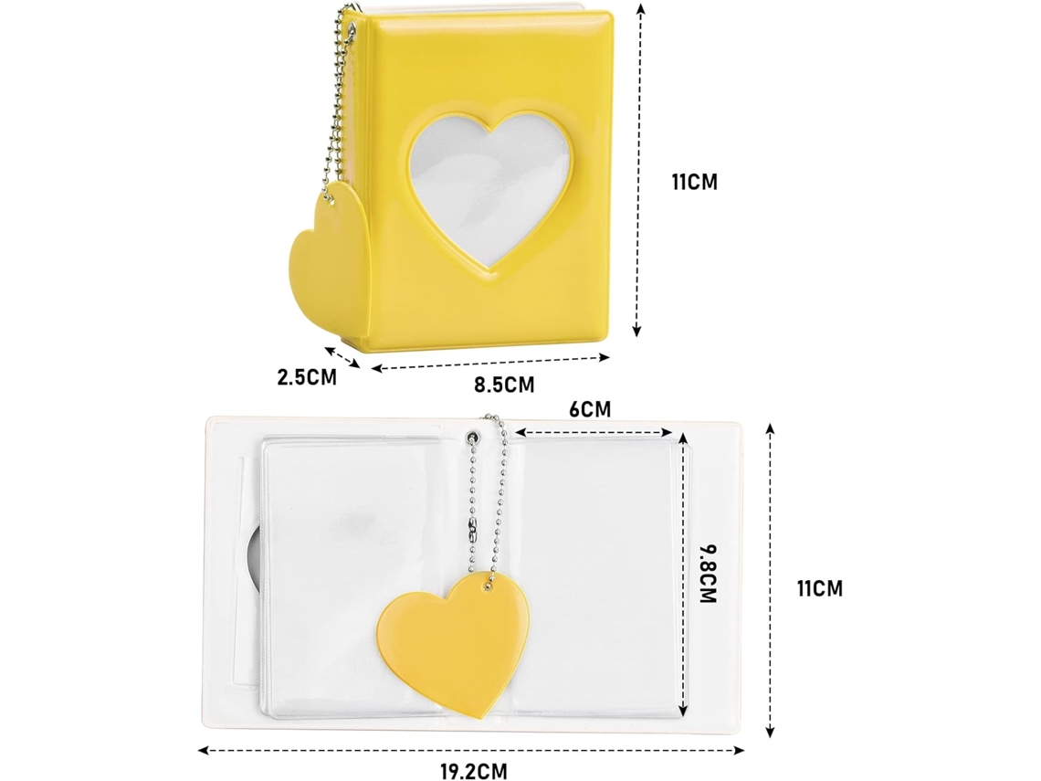 Álbum de Fotos, Mini Álbum de Fotos, Amarelo 11 X 8,5 Cm, Tfrf BRILVIBERA