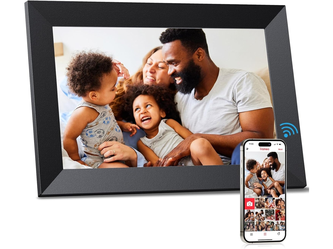 Moldura Digital Inteligente Wifi Yunzii 10,1 Polegadas 1280x800 Ips Lcd Touch Screen Com 32 Gb De Memória Preto