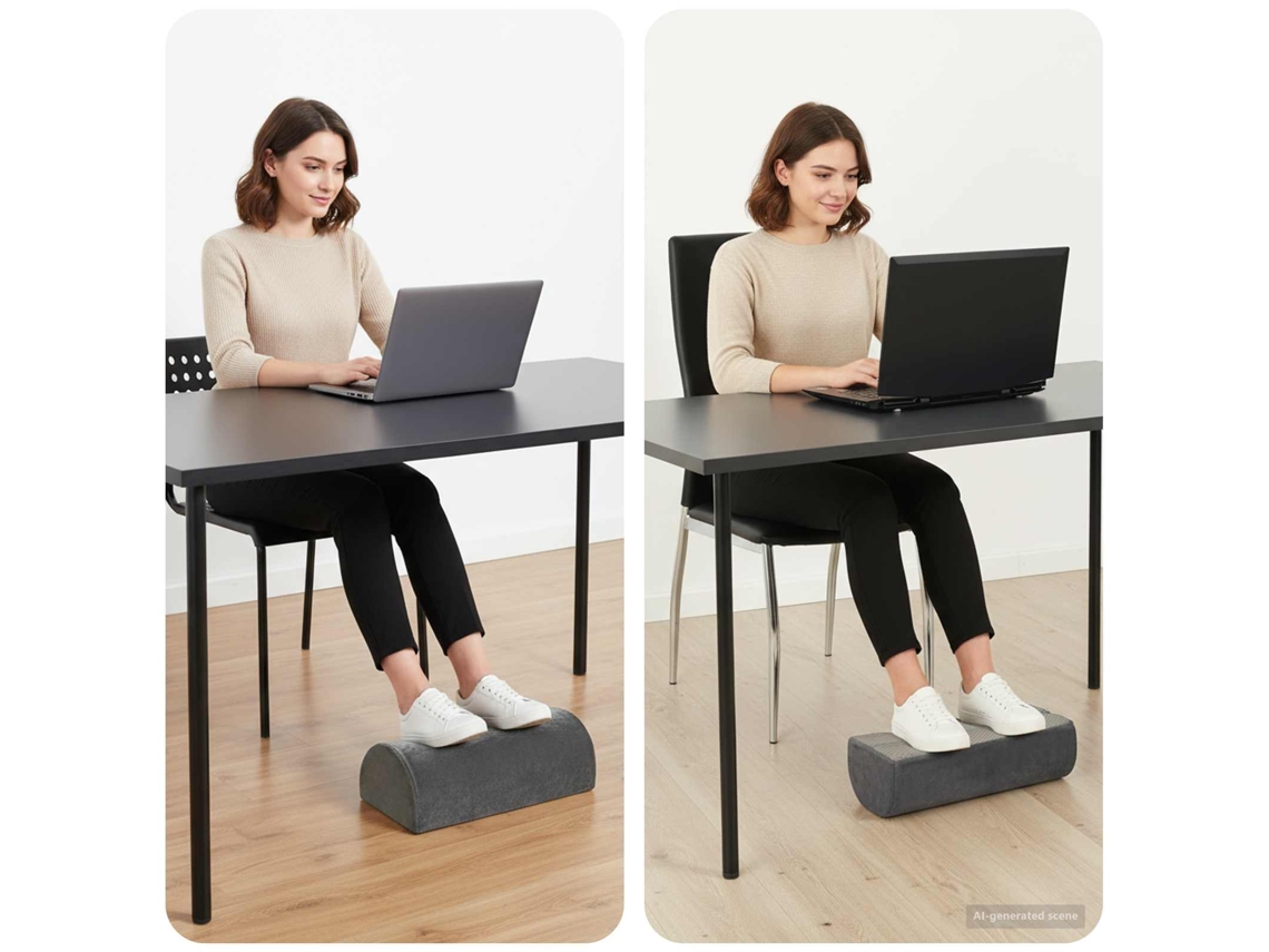 Vidaxl Almofada Para Descanso Dos Pés 42 X 18 X 13 Cm Firme Espuma Pu