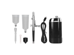 Kit De Aerógrafo Inalámbrico Recargable Usb Portátil Mini Para Decoración De Pasteles Y Manicura Negro