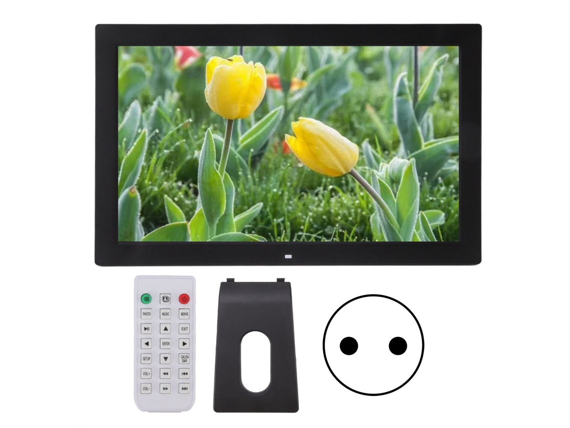 Quadro de Fotos Digital, Tela Led Hd, Interface Usb EOOCOO