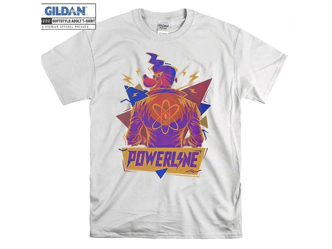 Retro 90s a Goofy Movie Powerline Neon Portrait shirt Unisex Best Sellers Sizem ROCKINSTONE