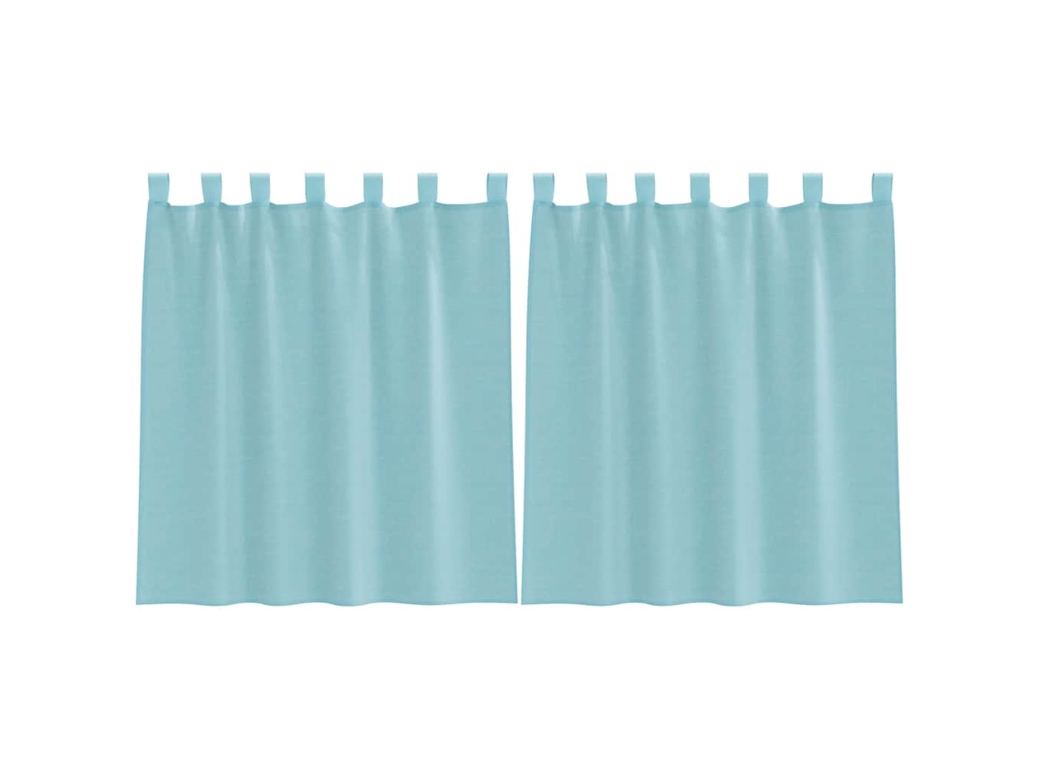 Voile Curtain, Voile Curtains Vidaxl Turquesa Tecido (140 X 140 Cm)